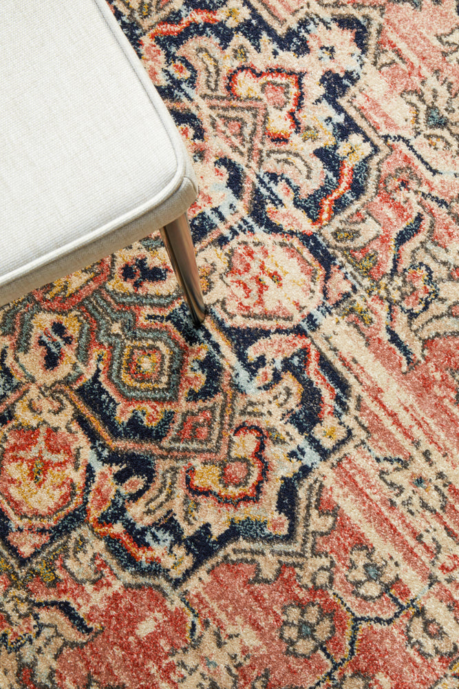 Cantera Brick Multicolor Round Rug