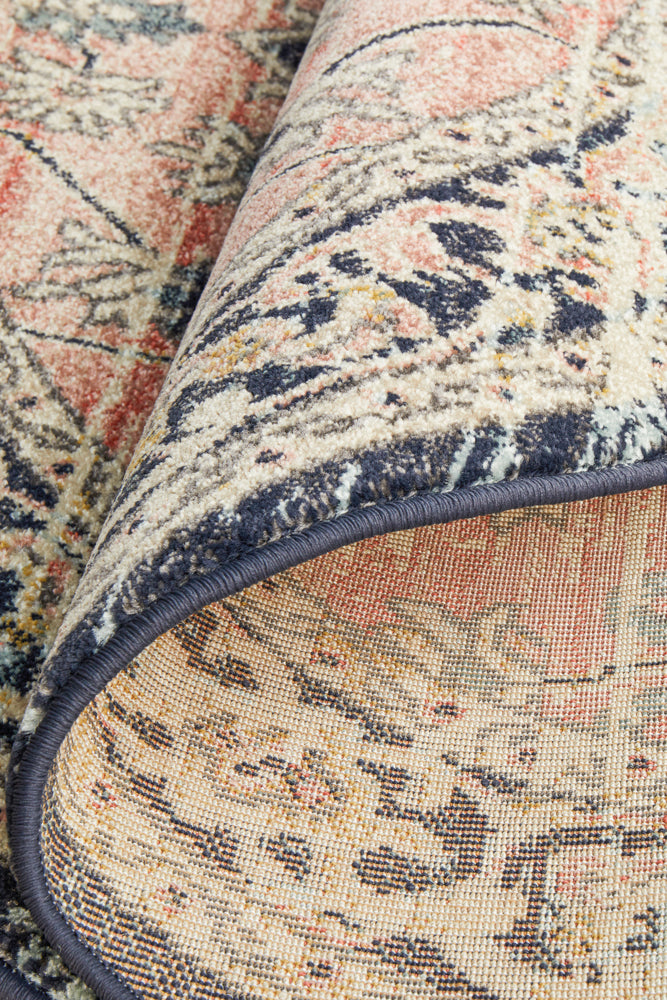 Cantera Brick Multicolor Round Rug