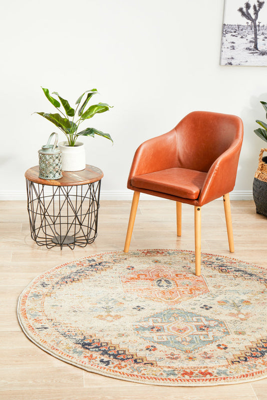 Cantera Multicolor Round Rug