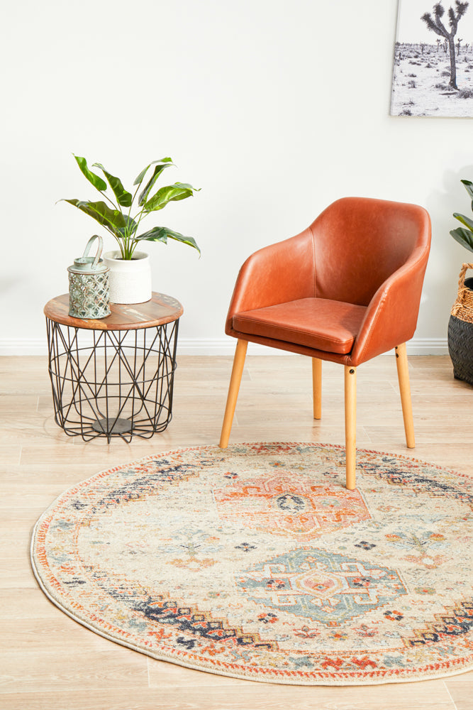 Cantera Multicolor Round Rug