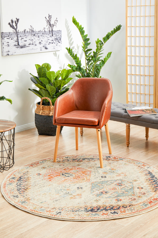 Cantera Multicolor Round Rug