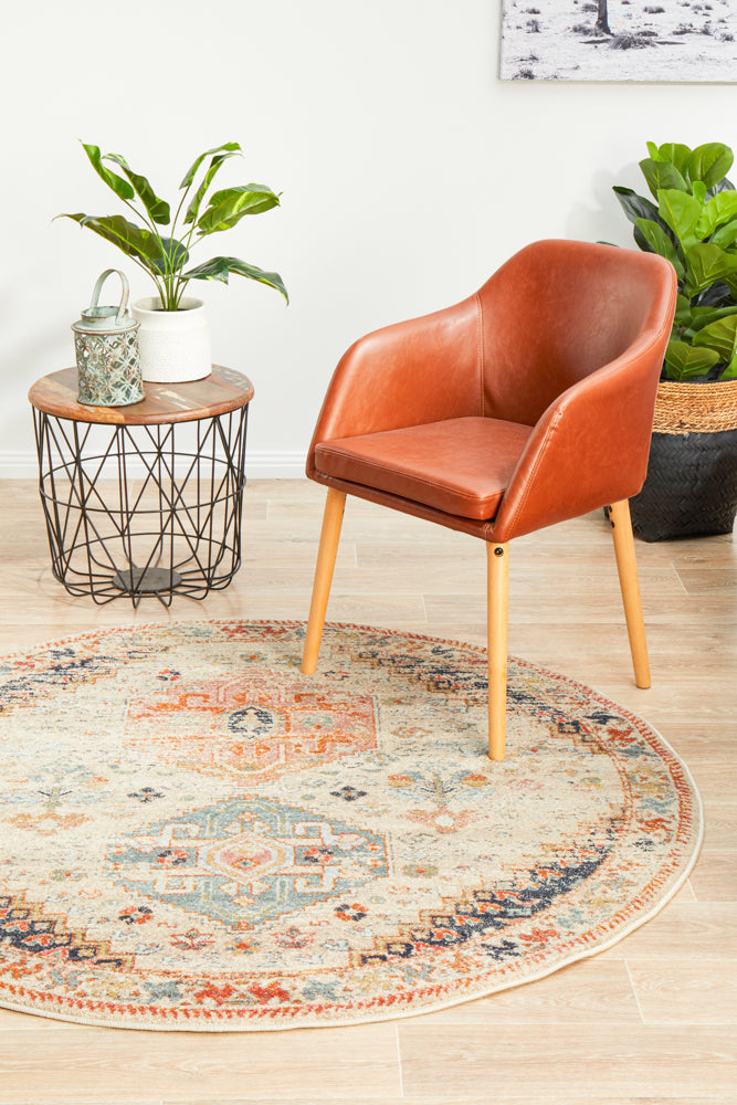 Cantera Multicolor Round Rug