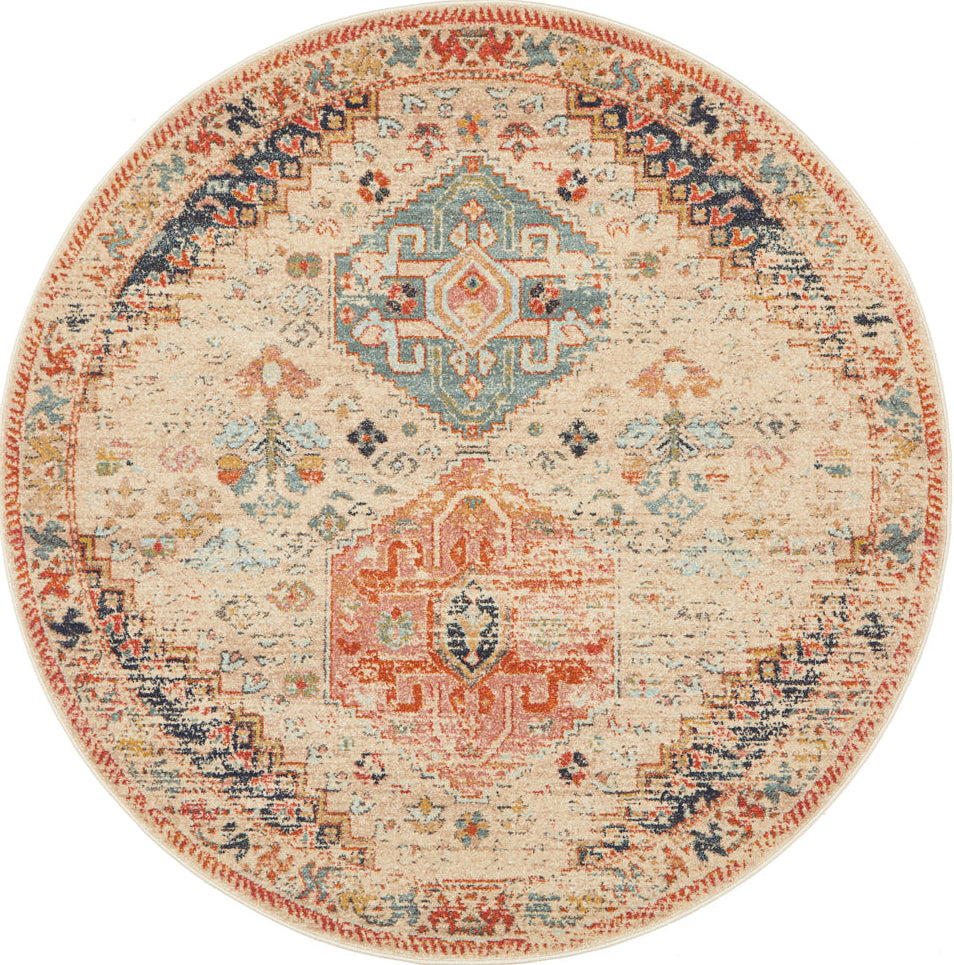 Cantera Multicolor Round Rug
