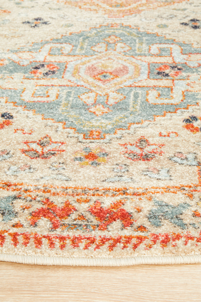 Cantera Multicolor Round Rug