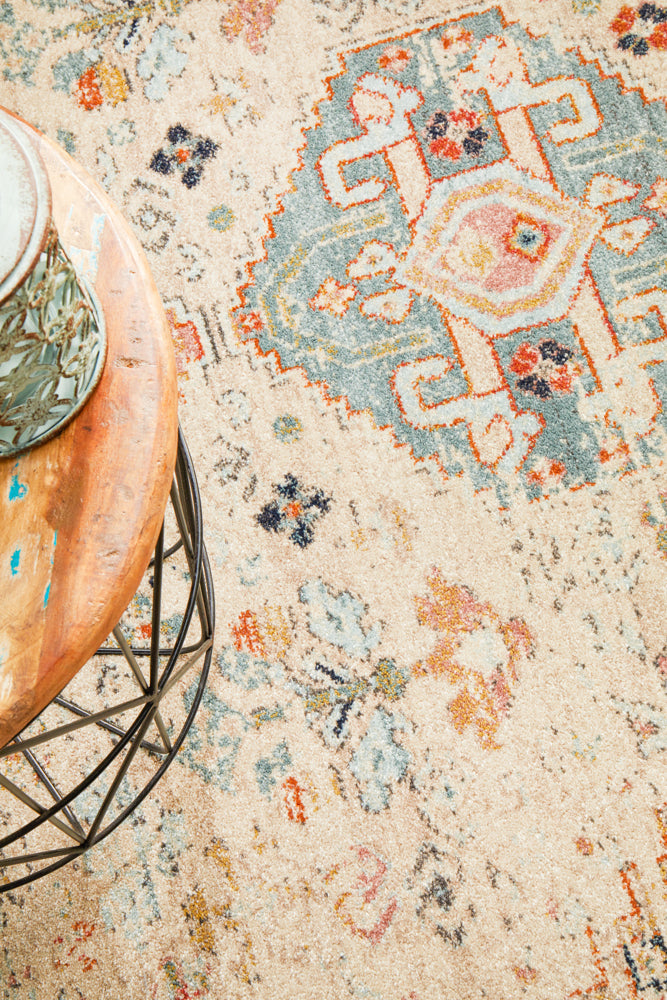Cantera Multicolor Round Rug