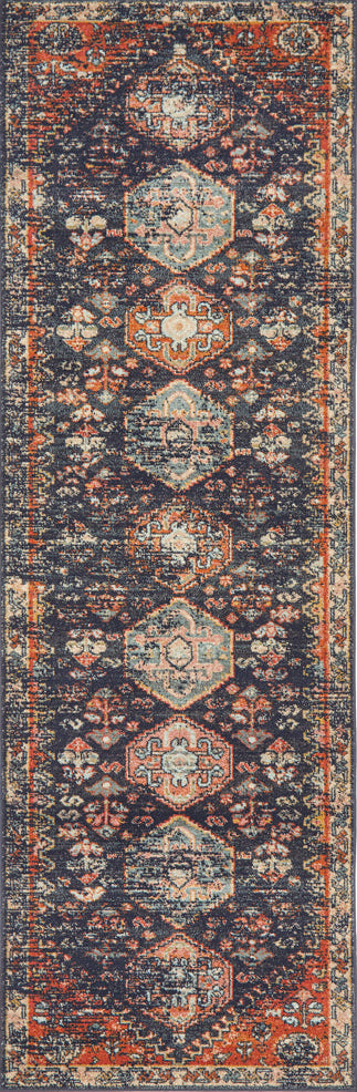 Cantera Navy Multicolor Runner Rug
