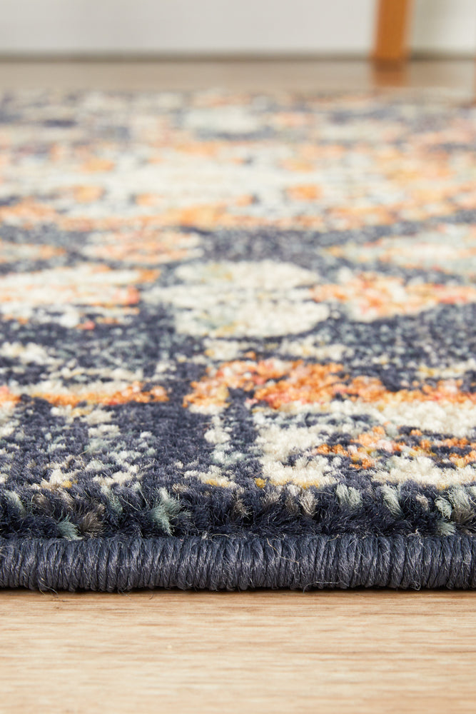 Cantera Navy Multicolor Runner Rug