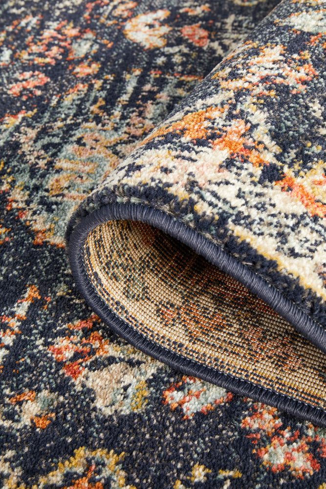 Cantera Navy Multicolor Runner Rug
