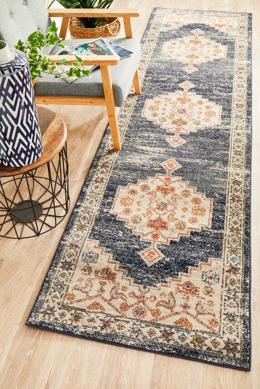 Cantera Cream Multicolor Runner Rug
