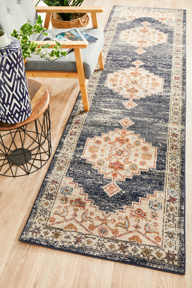 Cantera Cream Multicolor Runner Rug