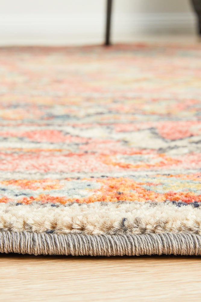 Cantera Flax Multicolor Round Rug