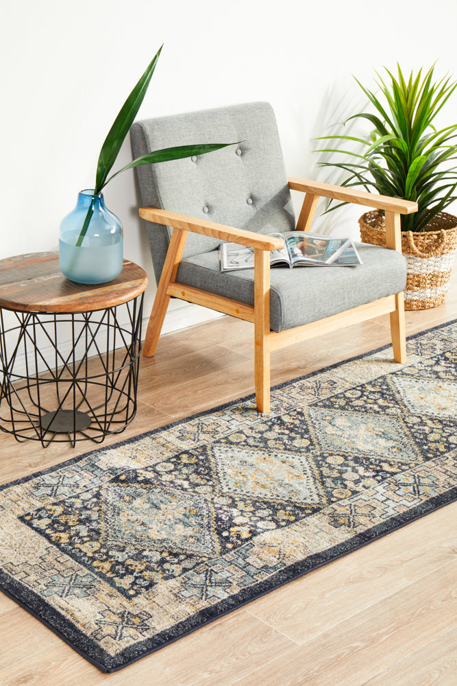 Cantera Midnight Multicolor Runner Rug