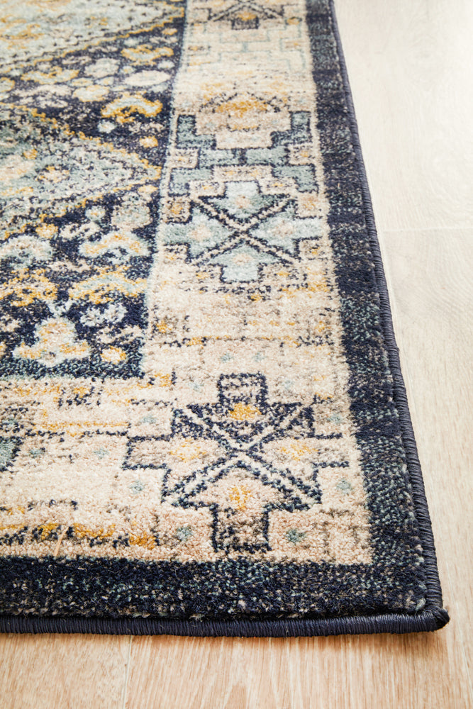 Cantera Midnight Multicolor Runner Rug