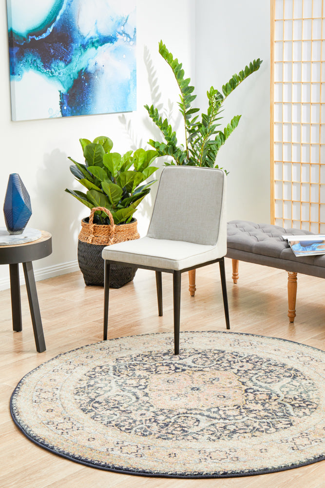 Cantera Ink Multicolor Round Rug