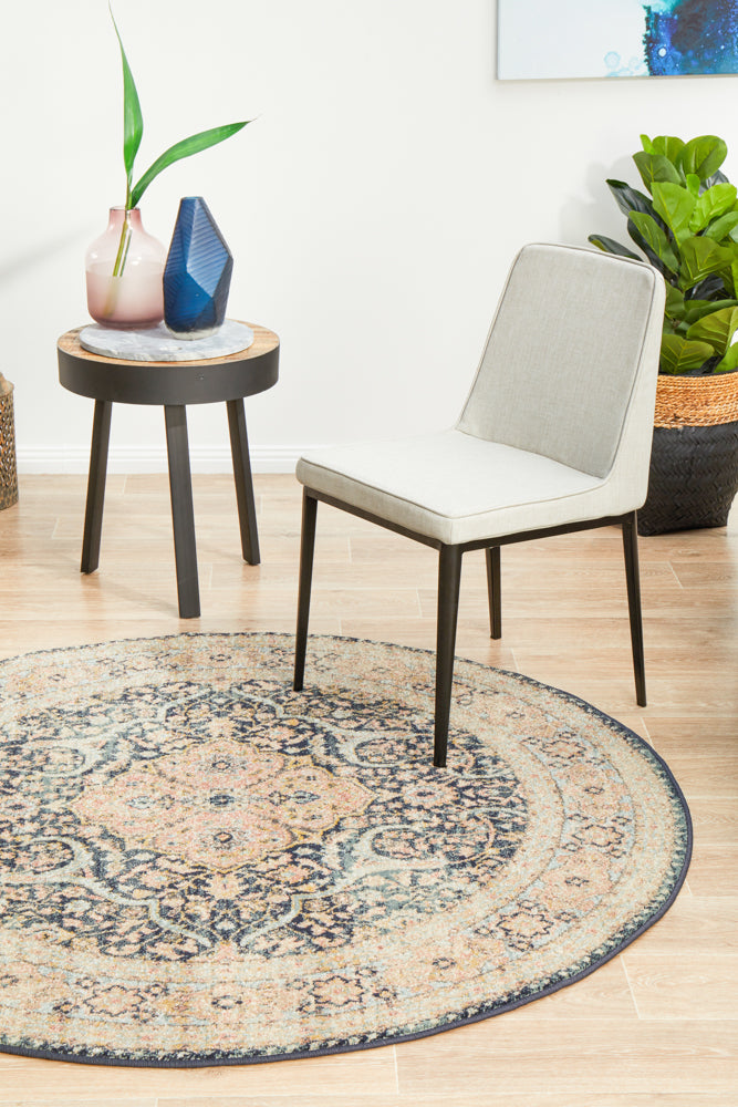 Cantera Ink Multicolor Round Rug