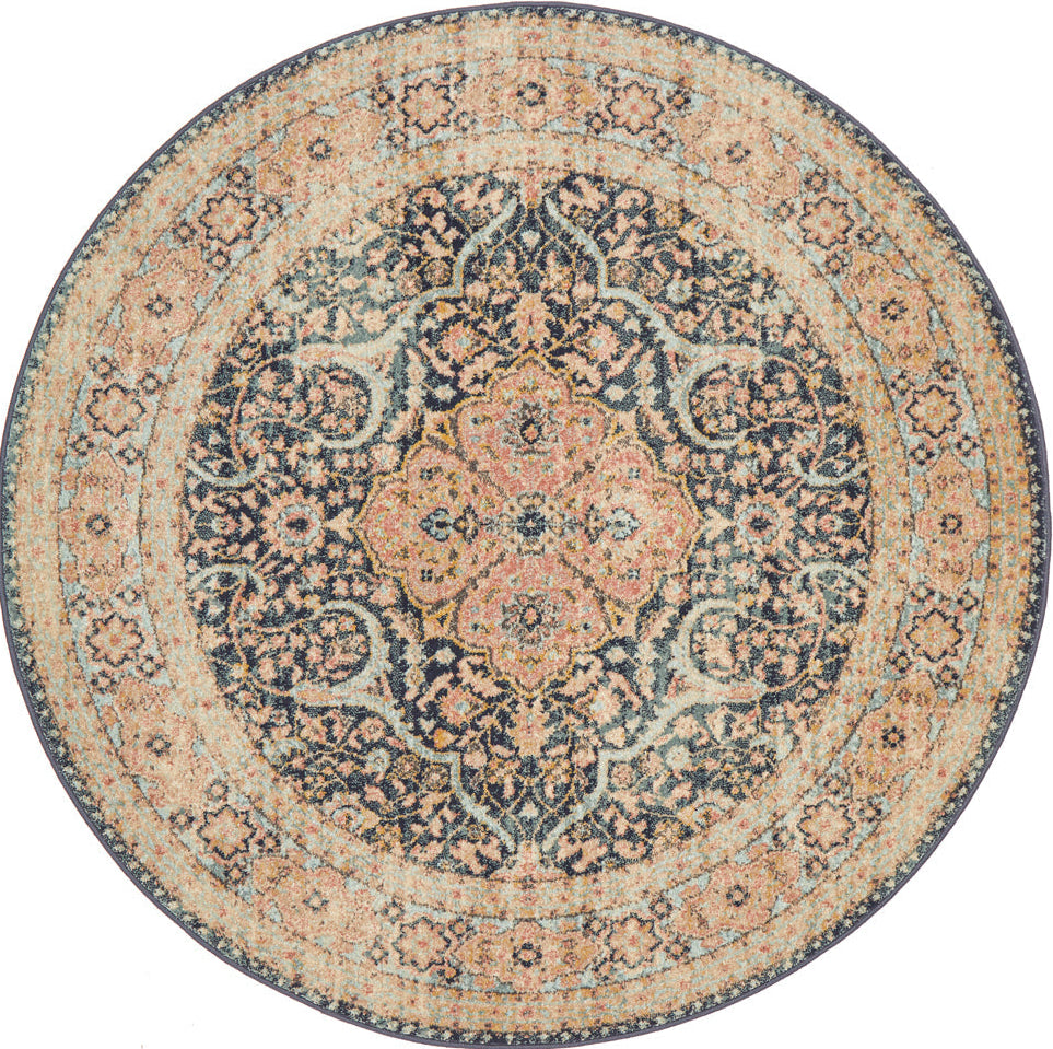 Cantera Ink Multicolor Round Rug