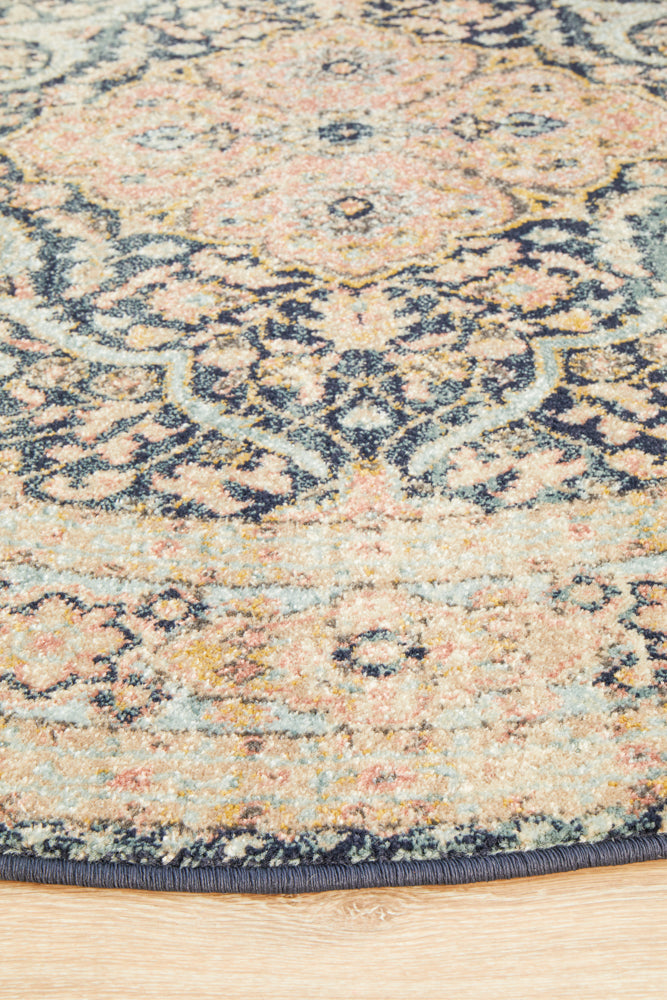Cantera Ink Multicolor Round Rug