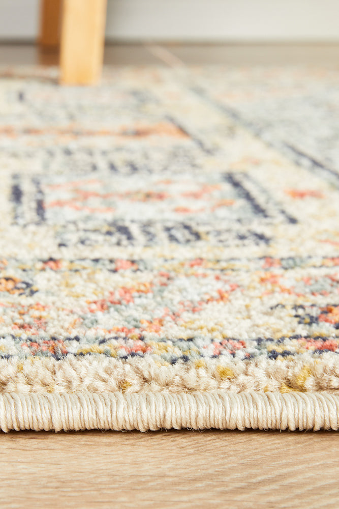 Cantera Sky Blue Multicolor Runner Rug