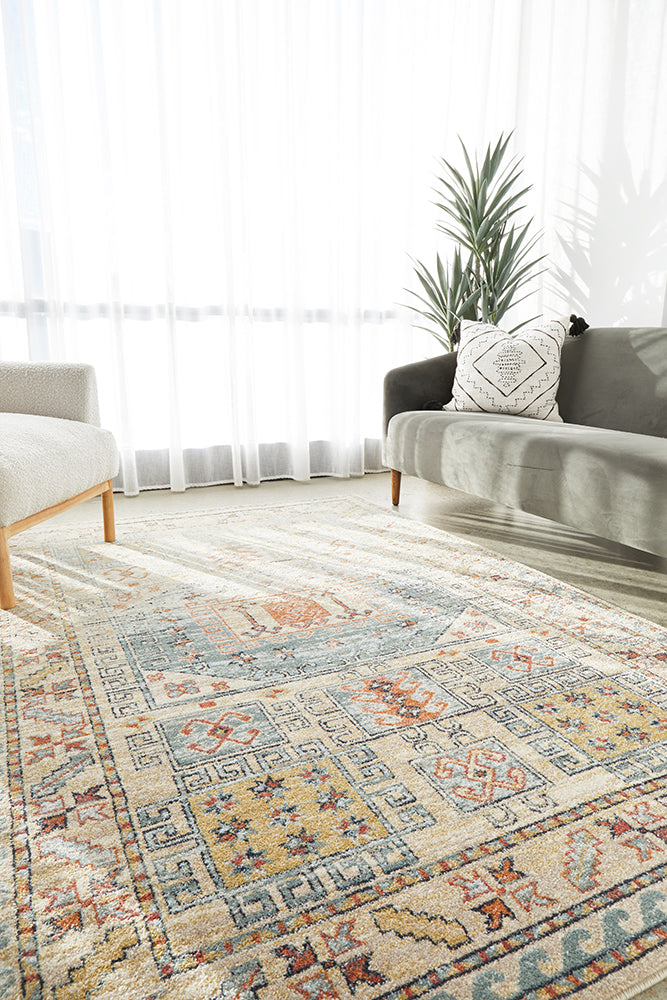 Cantera Sky Blue Multicolor Rug