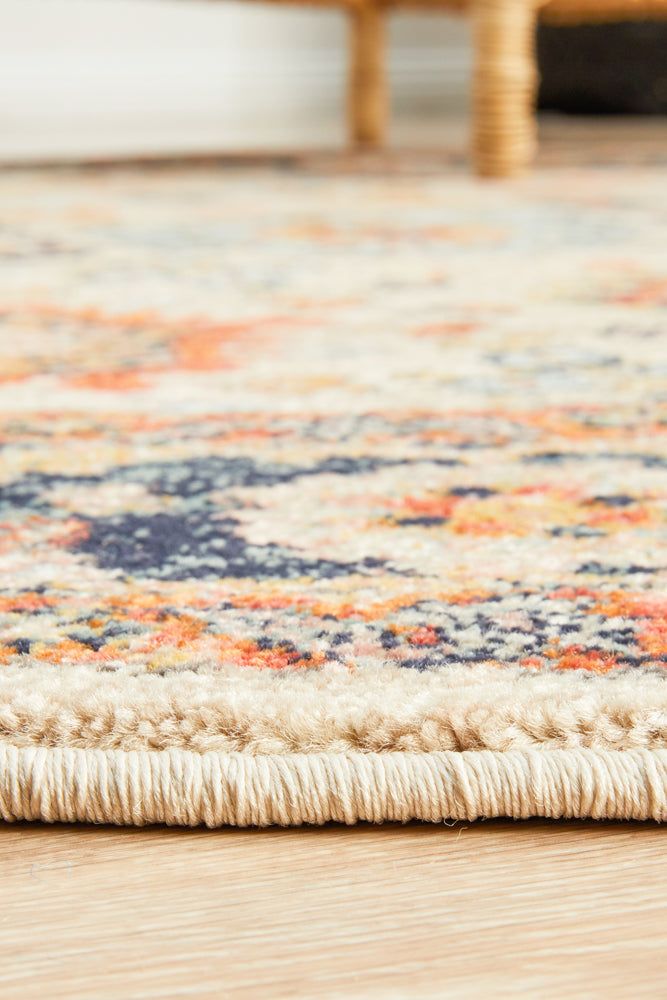 Cantera Wheat Multicolor Round Rug