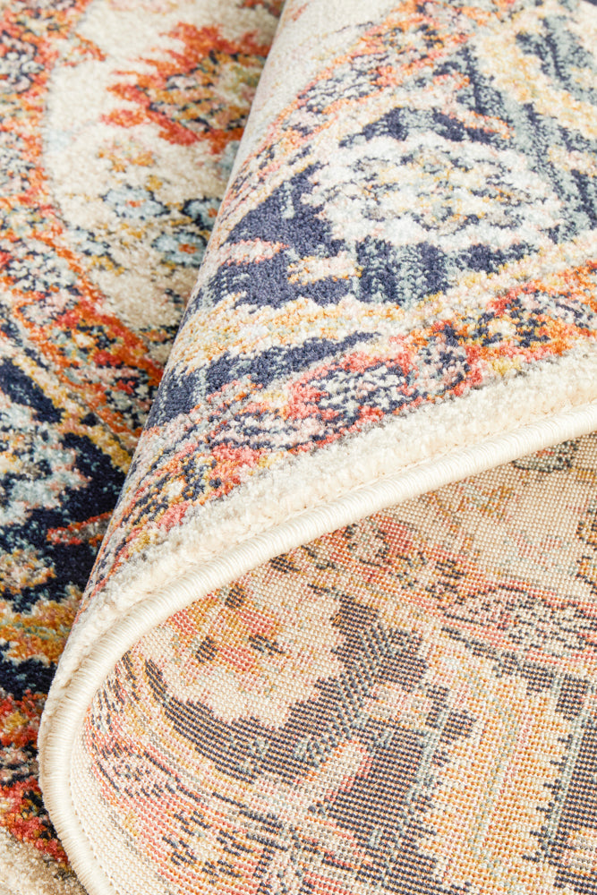 Cantera Wheat Multicolor Round Rug