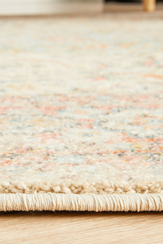 Cantera Straw Multicolor Round Rug