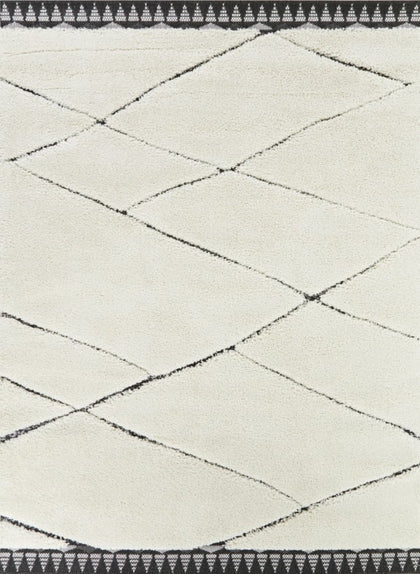 Elio Ivory Black Rug