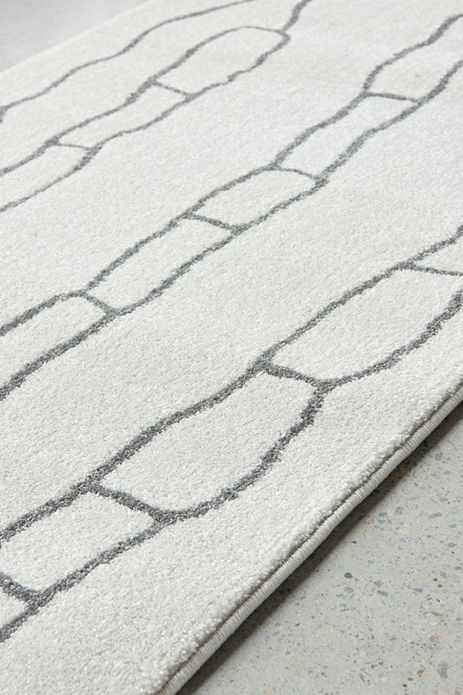 Lucera Ash Silver and Grey Runner Rug