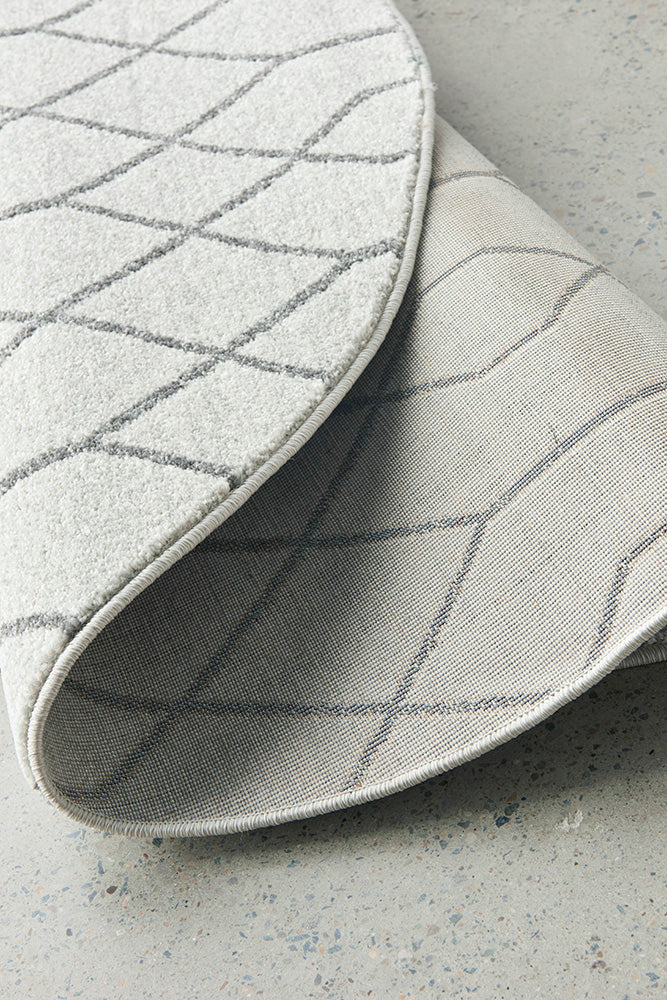 Lucera Flax Silver Round Rug