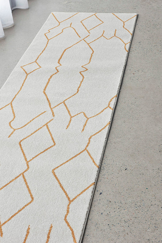 Lucera Gold and Silver Rug