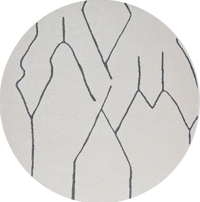 Lucera Grey Round Rug