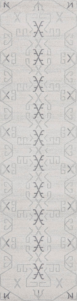Lucera Grey and Silver Runner Rug