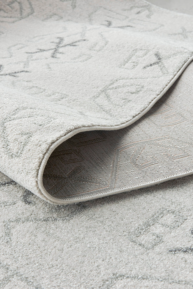Lucera Grey and Silver Runner Rug