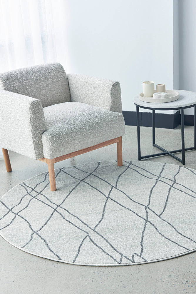 Lucera Oat Silver Round Rug