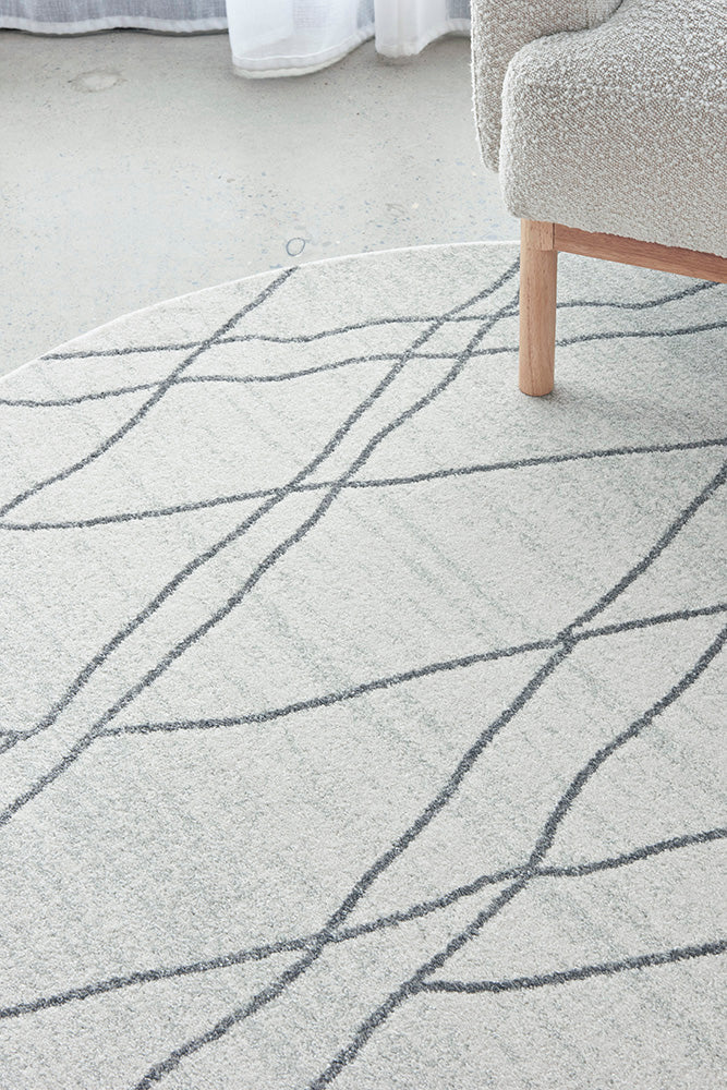 Lucera Oat Silver Round Rug