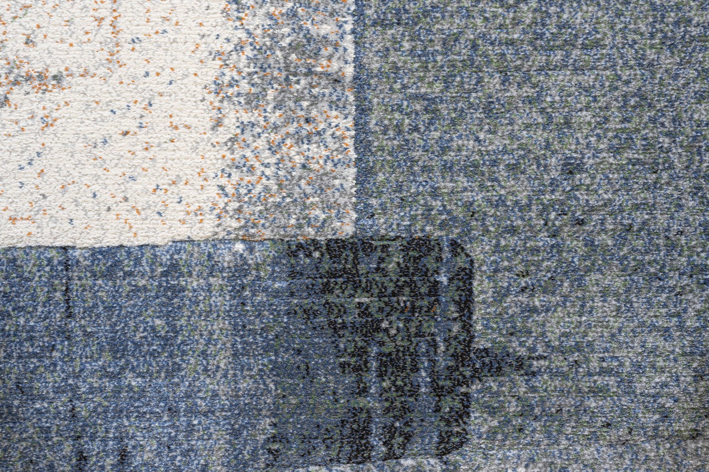 Meadow Ivory Blue Abstract Rug