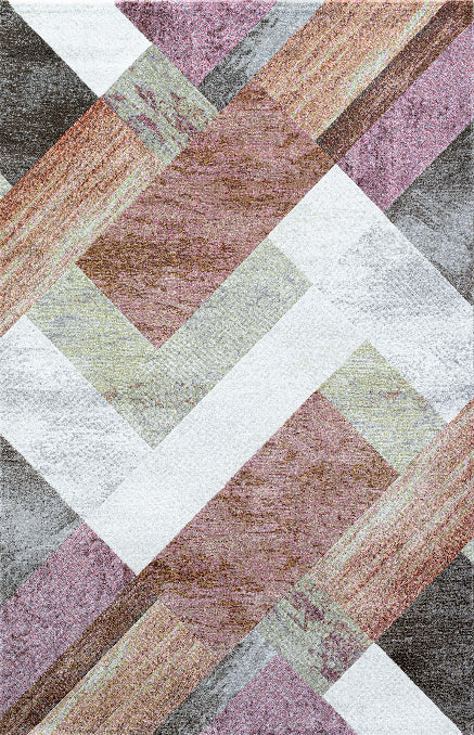 Meadow Multi Peach Geometric Rug