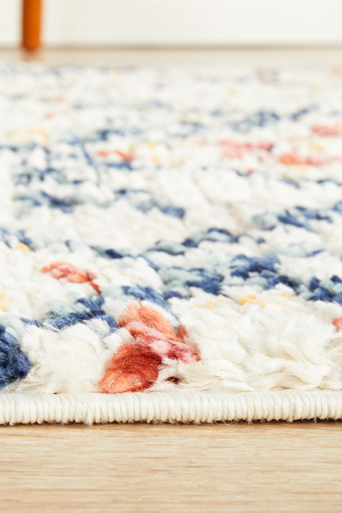 Cassien White Multicolor Runner Rug
