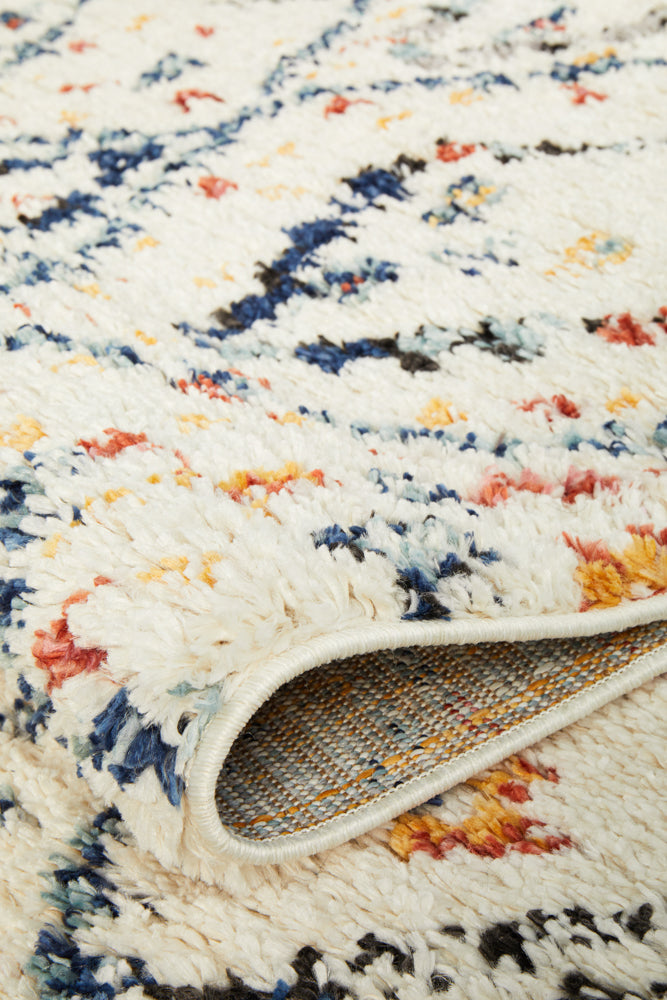 Cassien White Multicolor Runner Rug