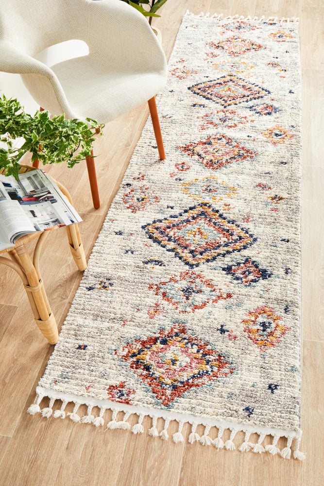 Cassien Silver Multicolor Runner Rug