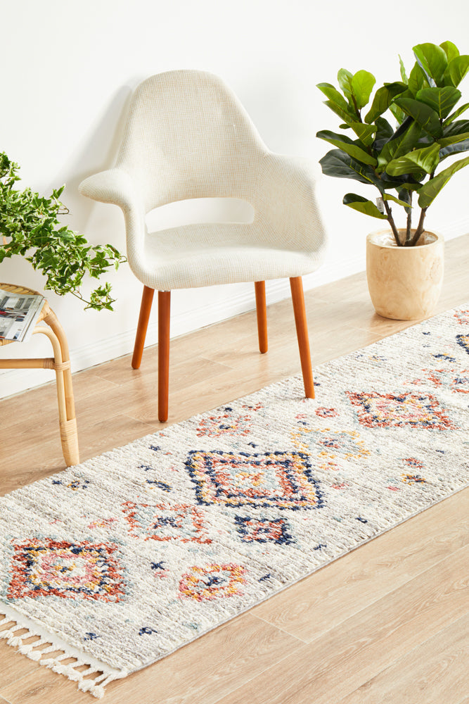 Cassien Silver Multicolor Runner Rug