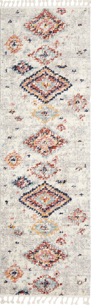 Cassien Silver Multicolor Runner Rug