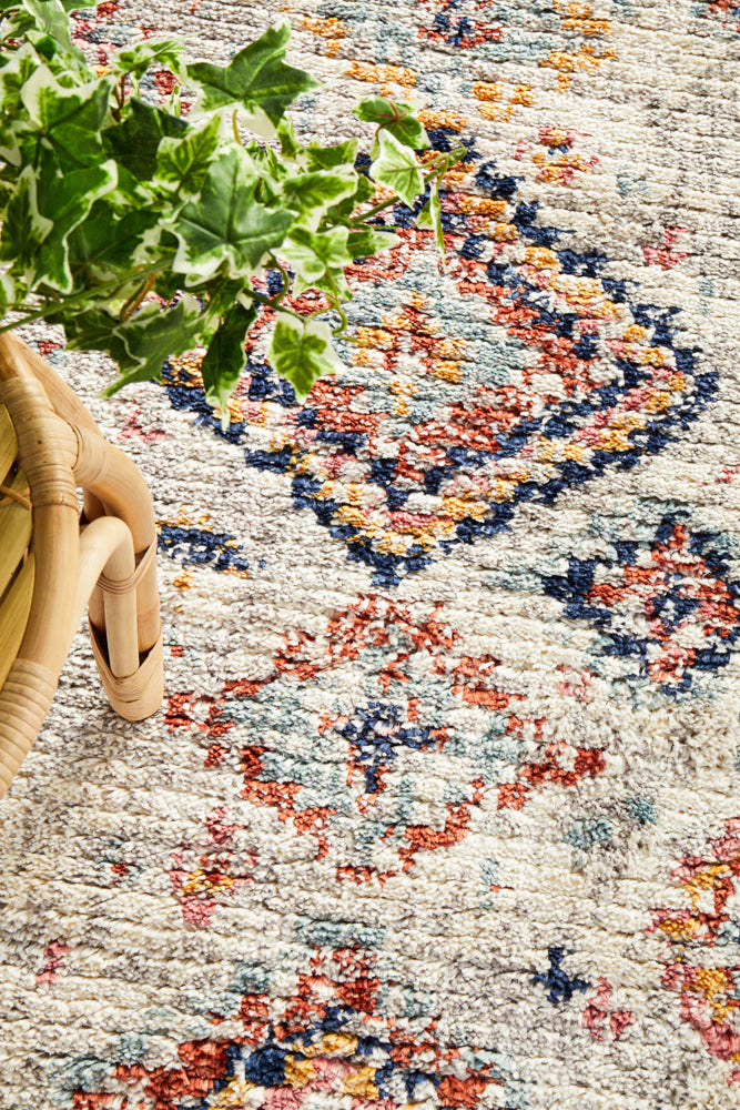 Cassien Silver Multicolor Runner Rug