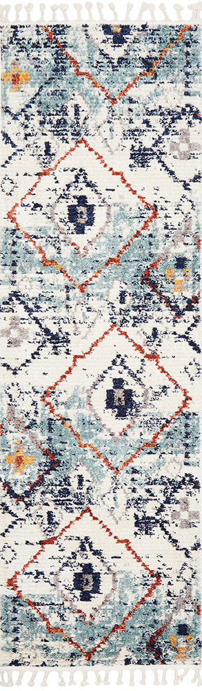 Cassien Blue Multicolor Runner Rug