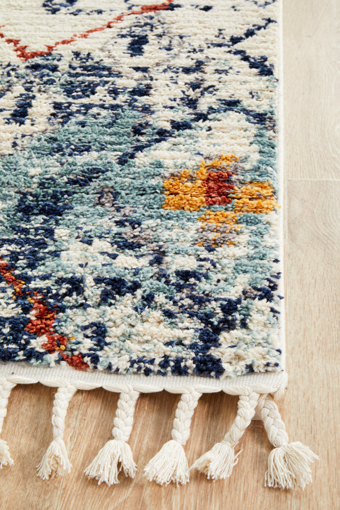 Cassien Blue Multicolor Runner Rug
