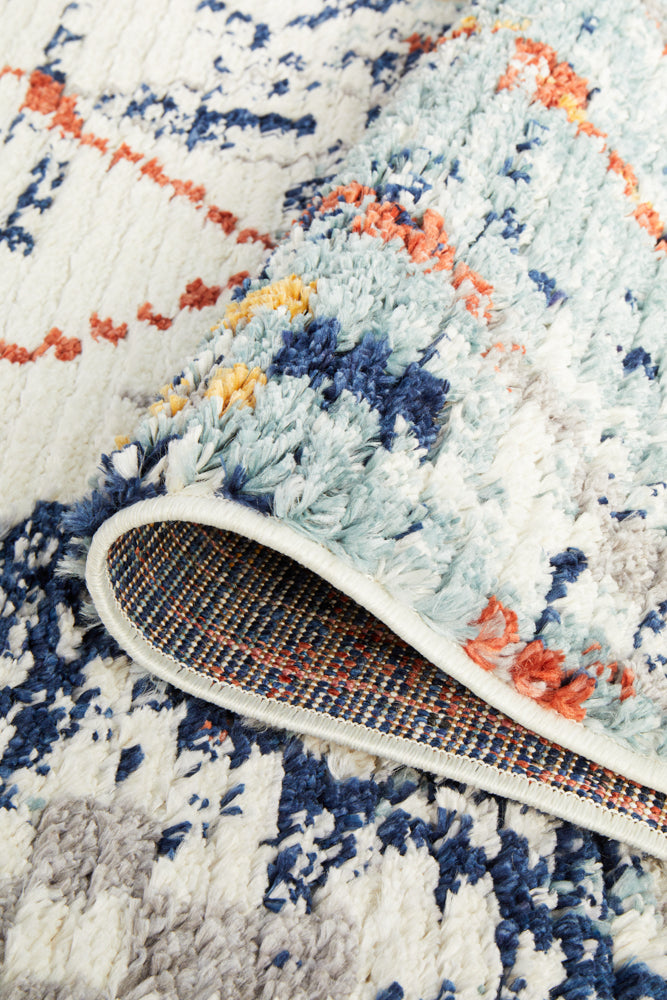 Cassien Blue Multicolor Runner Rug