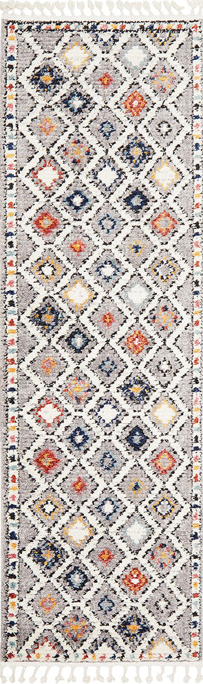 Cassien Grey Multicolor Runner Rug