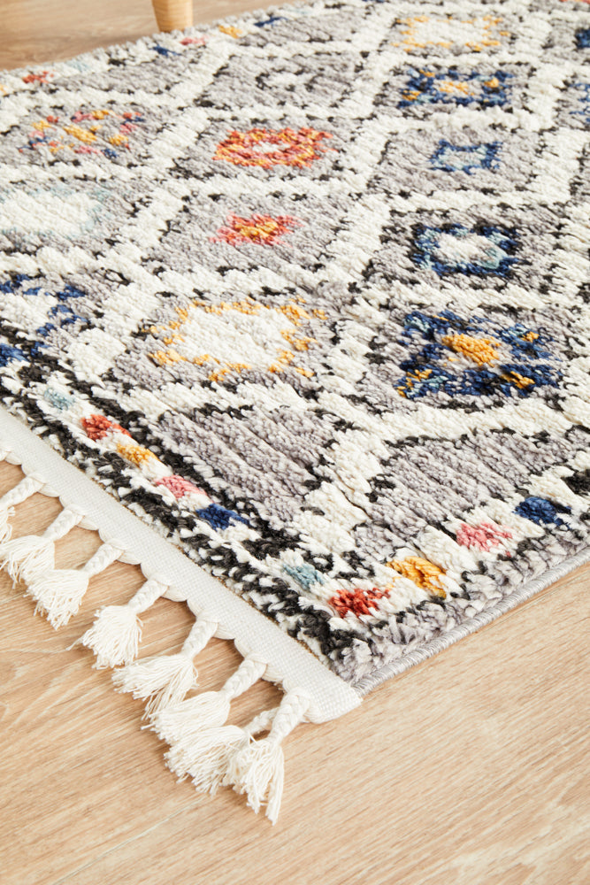 Cassien Grey Multicolor Runner Rug