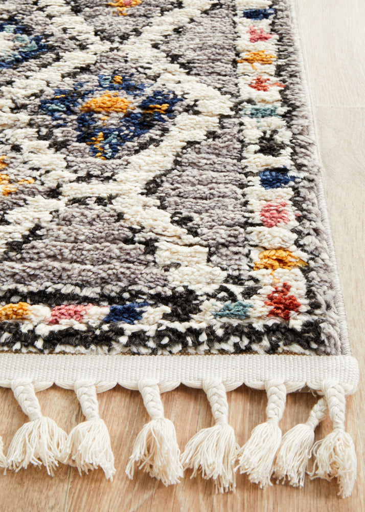 Cassien Grey Multicolor Runner Rug