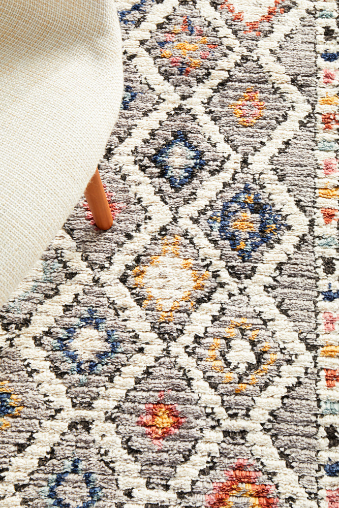 Cassien Grey Multicolor Runner Rug